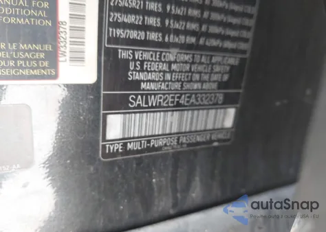 2014 Land Rover Range Rover Sport 5.0L V8 Supercharged z USA, uszkodzony, nr VIN SALWR2EF4EA332378